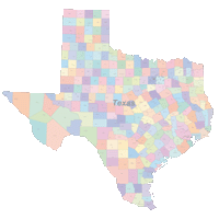 View larger image of Texas Map Cities and Counties