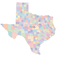 View larger image of Texas Map Counties and Roads