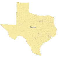Texas Map with Roads