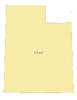 Utah Outline Blank Map