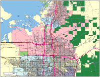 Salt Lake City, UT City Map with Roads & Highways