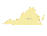 Virginia Outline Blank Map