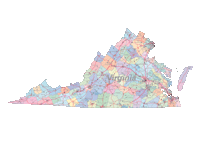 Virginia Map Cities, Counties and Roads