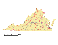 View larger image of Virginia Map with Roads