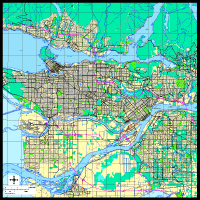 View larger image of Vancouver BC City Map