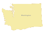 Washington Outline Blank Map