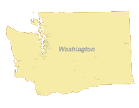 Washington Map with Cities