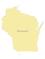 Wisconsin Outline Blank Map