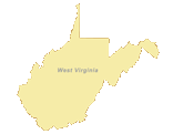 West Virginia Outline Blank Map