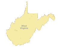 West Virginia Map with Cities