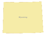 Wyoming Outline Blank Map