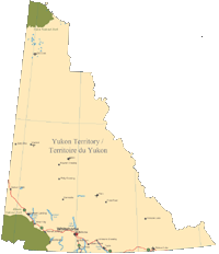 Yukon Territory Map with Cities Roads