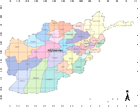 Afghanistan Map with Administrative Borders