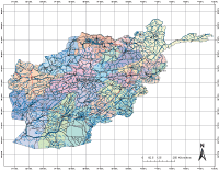 View larger image of Afghanistan Map with Administrative Borders, Cities and Roads