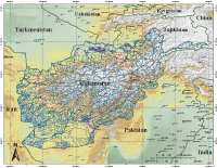 View larger image of Afghanistan Map with Administrative Borders, Cities, Roads & Shaded Relief