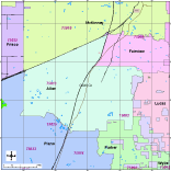 Allen, TX City Map with Roads, Highways & Zip Codes