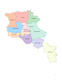 Armenia Map with Administrative Borders