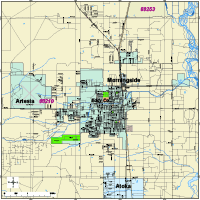 Artesia, NM City Map with Roads & Highways