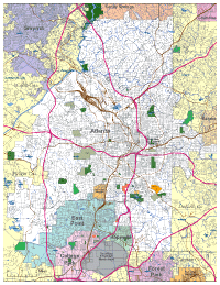 View larger image of Atlanta, GA City Map