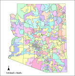 Arizona Map with Counties & Zip Codes