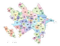 Azerbaijan Map with Administrative Borders