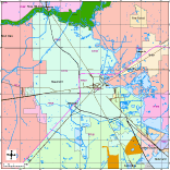 Beaumont, TX City Map with Roads, Highways & Zip Codes