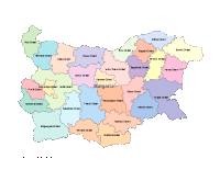 Bulgaria Map with Administrative Borders
