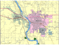 Editable Bismarck, ND City Map - Illustrator / PDF | Digital Vector Maps