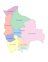Bolivia Map with Administrative Borders