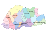Bhutan Map with Administrative Borders