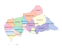 Central African Republic Map with Administrative Borders