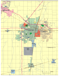 View larger image of Champaign, IL City Map