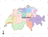 View larger image of Switzerland Map with Administrative Borders