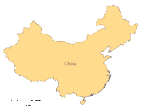 Blank China Outline Map