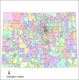 View larger image of Colorado Map with Counties & Zip Codes