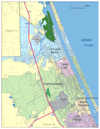 Daytona Beach, FL City Map