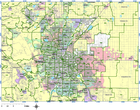 Denver Area Code Map Editable Denver Zip Code Map (Poster Size) - Illustrator / Pdf | Digital  Vector Maps