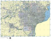 Detroit Digital Vector Maps - Download Editable Illustrator & PDF Vector Map of Detroit