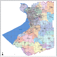 Editable Erie County Map Illustrator Pdf Digital Vector Maps