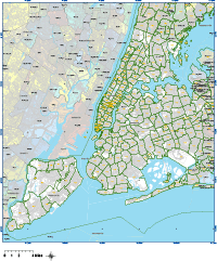 New York City Five Boroughs Zip Code Map