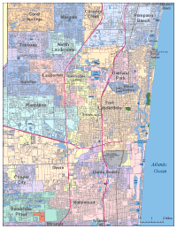 Fort Lauderdale, FL City Map