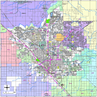 Fresno, CA City Map with Roads & Highways