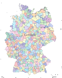 Germany Map with Administrative Borders
