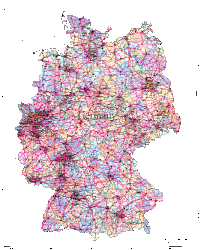 High Detail Germany Map