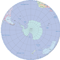 View larger image of Globe Map Antarctica Centered