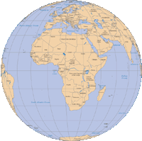 Globe Map Europe and Africa Centered (solid)