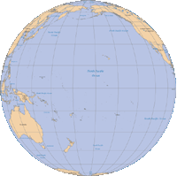 Globe Map Pacific Ocean Centered (solid)
