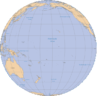 View larger image of Globe Map Pacific Ocean Centered (solid)