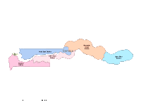 Gambia Map with Administrative Borders