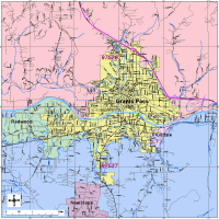 View larger image of Grants Pass Map with Roads, Highways & Zip Codes